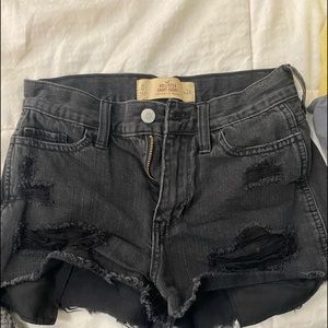 high waisted cheeky Hollister shorts size 0.